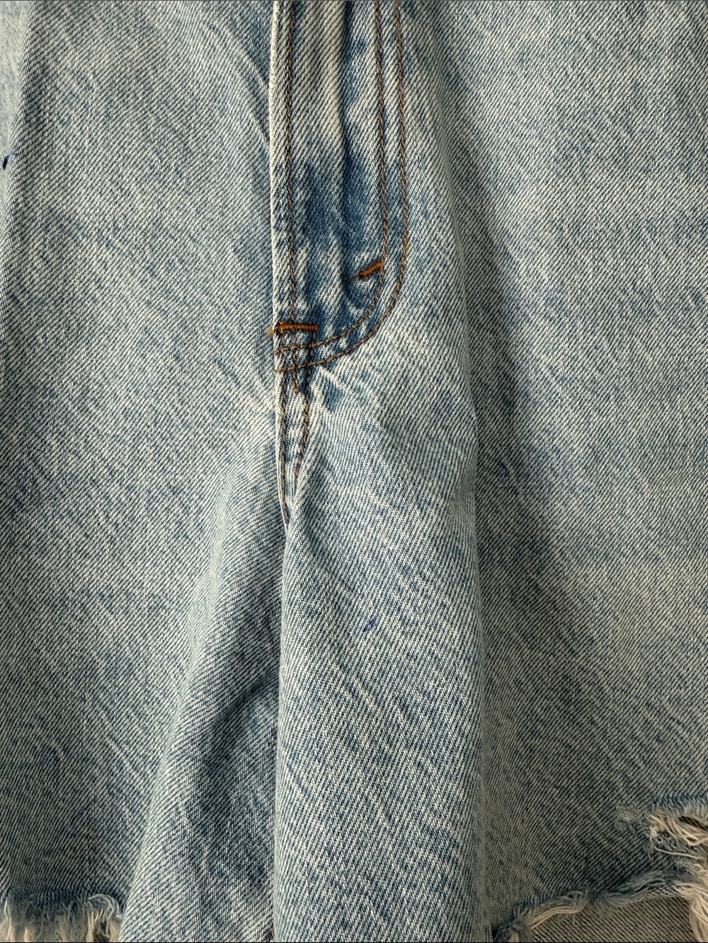 Abercrombie & Fitch Light Blue Distressed Denim Jean Shorts - Picture 4 of 7